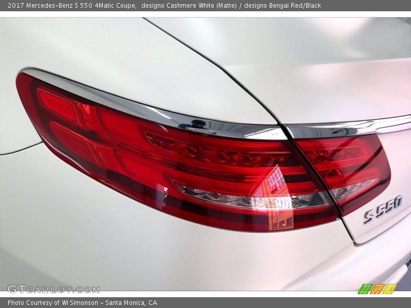 designo Cashmere White (Matte) / designo Bengal Red/Black 2017 Mercedes-Benz S 550 4Matic Coupe