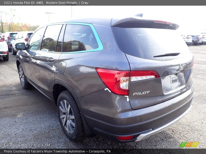 Modern Steel Metallic / Gray 2021 Honda Pilot EX AWD