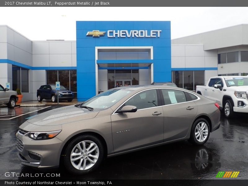 Pepperdust Metallic / Jet Black 2017 Chevrolet Malibu LT