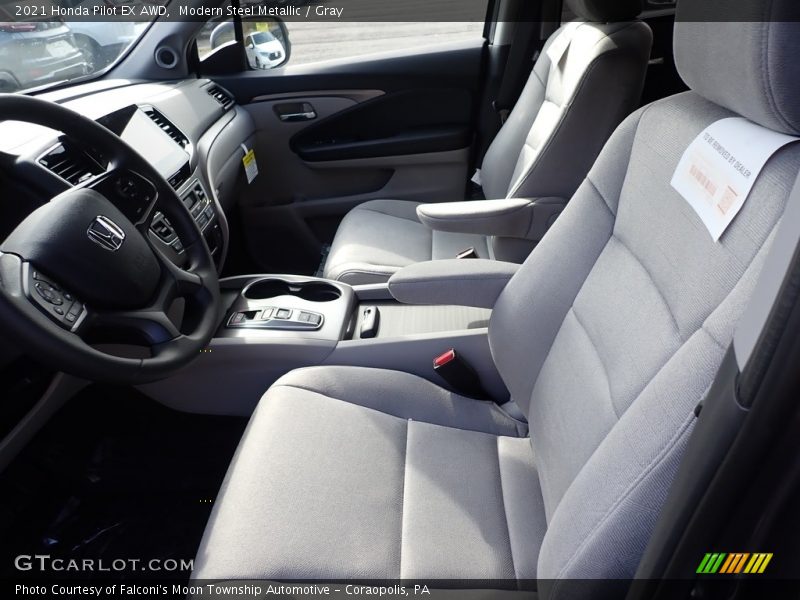 Modern Steel Metallic / Gray 2021 Honda Pilot EX AWD