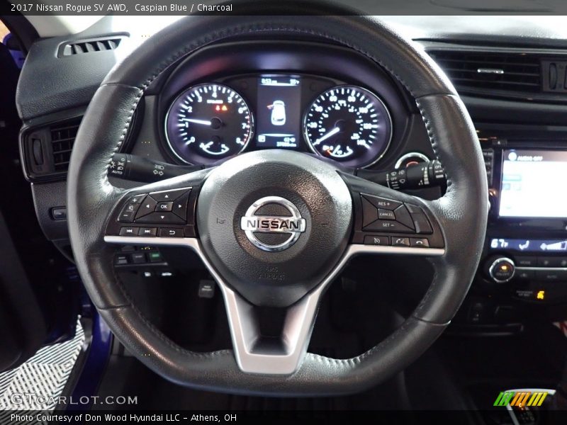 Caspian Blue / Charcoal 2017 Nissan Rogue SV AWD