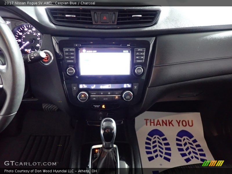 Caspian Blue / Charcoal 2017 Nissan Rogue SV AWD