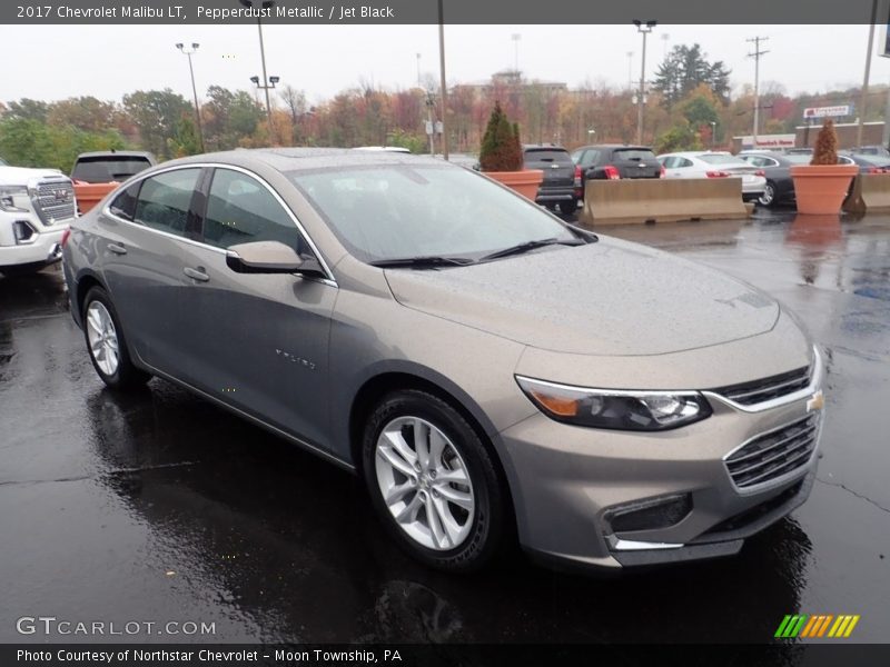 Pepperdust Metallic / Jet Black 2017 Chevrolet Malibu LT