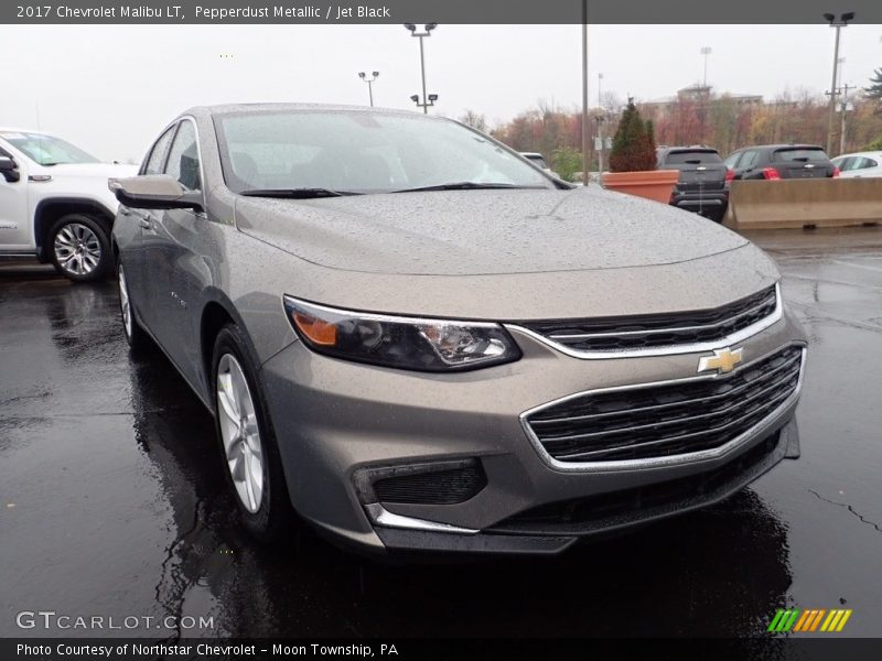 Pepperdust Metallic / Jet Black 2017 Chevrolet Malibu LT