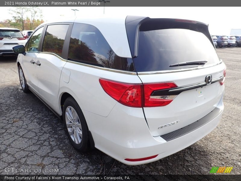 Platinum White Pearl / Beige 2021 Honda Odyssey LX