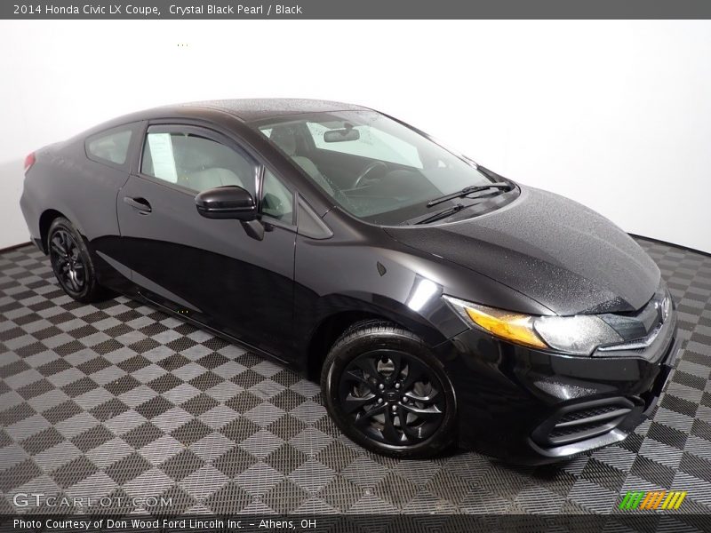 Crystal Black Pearl / Black 2014 Honda Civic LX Coupe
