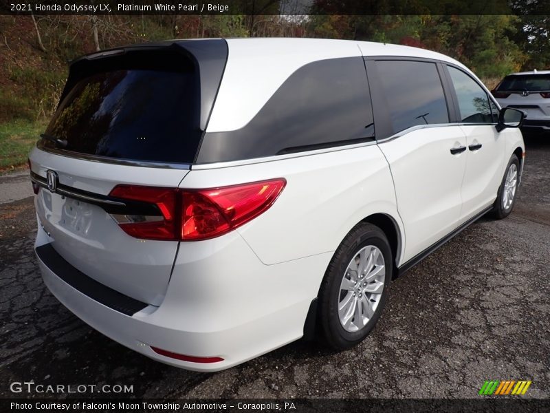Platinum White Pearl / Beige 2021 Honda Odyssey LX