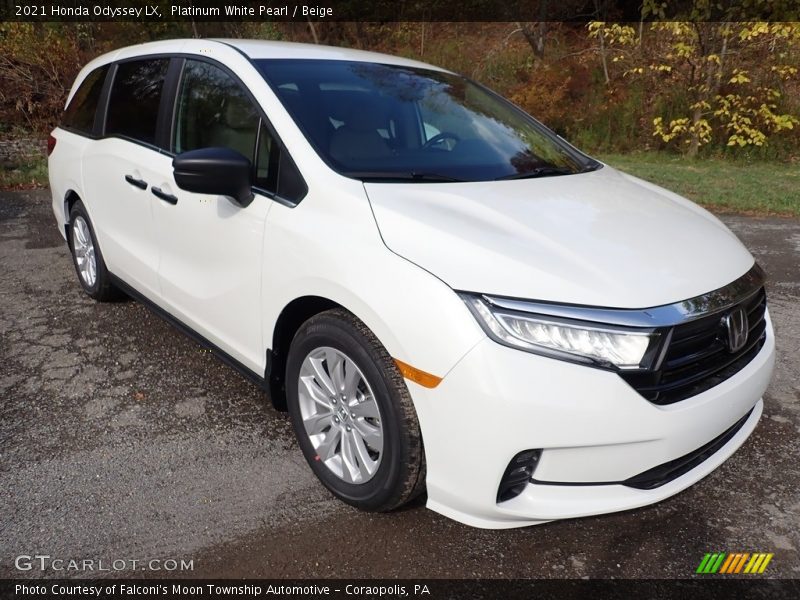 Platinum White Pearl / Beige 2021 Honda Odyssey LX