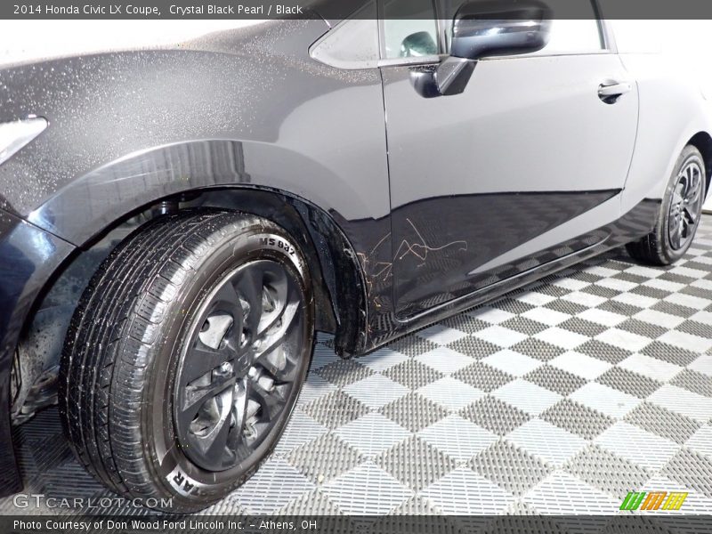 Crystal Black Pearl / Black 2014 Honda Civic LX Coupe