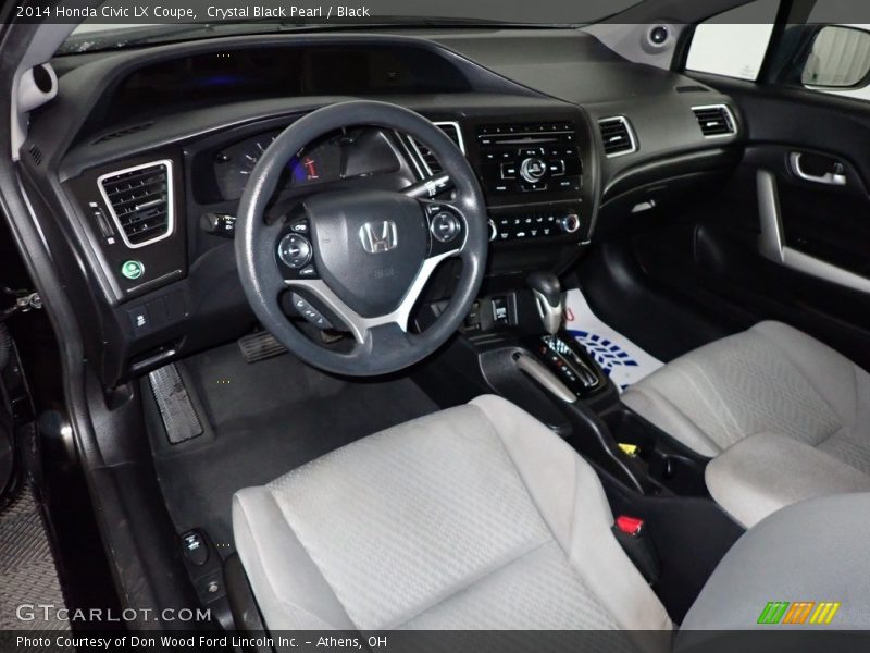 Crystal Black Pearl / Black 2014 Honda Civic LX Coupe