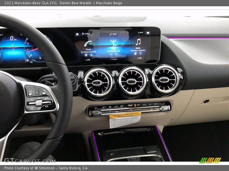 Denim Blue Metallic / Macchiato Beige 2021 Mercedes-Benz GLA 250