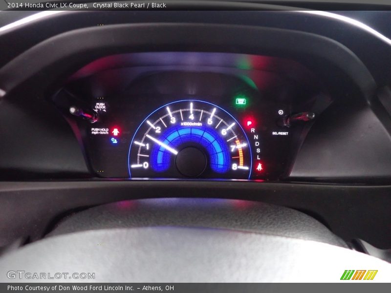 Crystal Black Pearl / Black 2014 Honda Civic LX Coupe