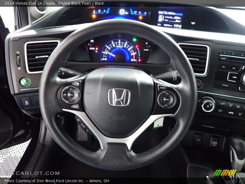 Crystal Black Pearl / Black 2014 Honda Civic LX Coupe