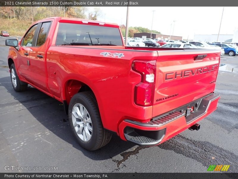 Red Hot / Jet Black 2021 Chevrolet Silverado 1500 Custom Double Cab 4x4