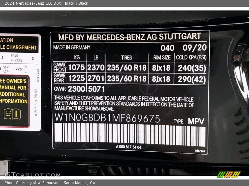 Black / Black 2021 Mercedes-Benz GLC 300