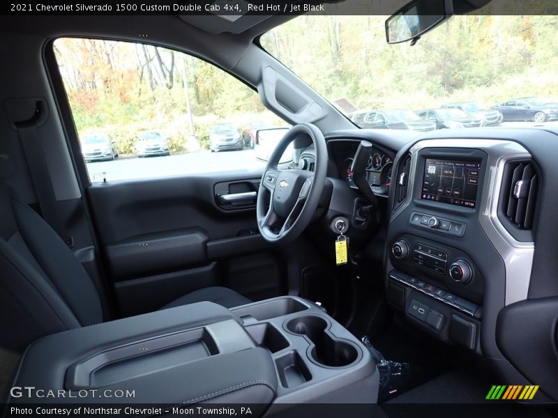 Red Hot / Jet Black 2021 Chevrolet Silverado 1500 Custom Double Cab 4x4