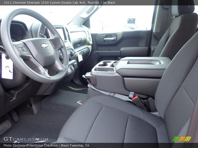 Red Hot / Jet Black 2021 Chevrolet Silverado 1500 Custom Double Cab 4x4