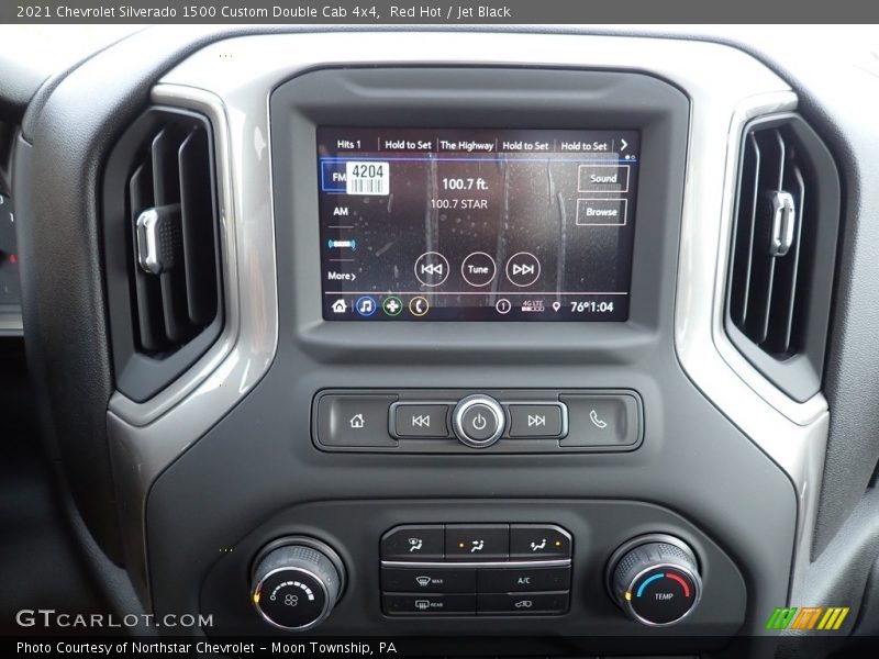 Red Hot / Jet Black 2021 Chevrolet Silverado 1500 Custom Double Cab 4x4