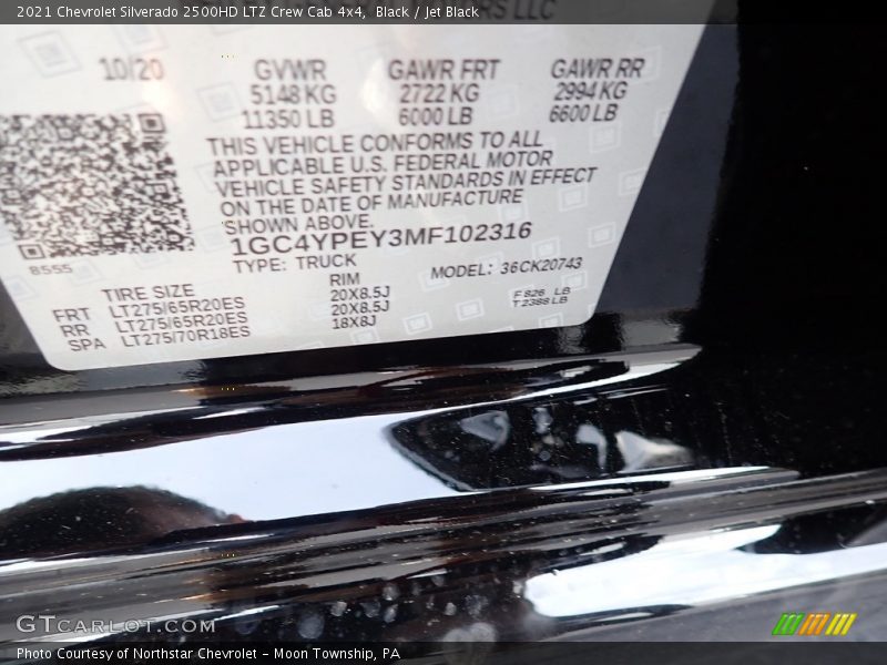 Black / Jet Black 2021 Chevrolet Silverado 2500HD LTZ Crew Cab 4x4