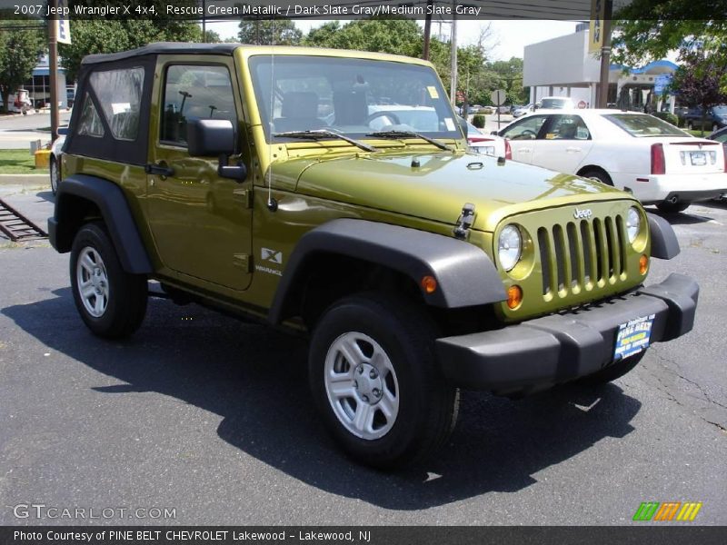 Rescue Green Metallic / Dark Slate Gray/Medium Slate Gray 2007 Jeep Wrangler X 4x4
