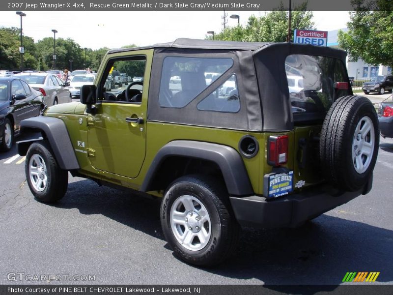 Rescue Green Metallic / Dark Slate Gray/Medium Slate Gray 2007 Jeep Wrangler X 4x4