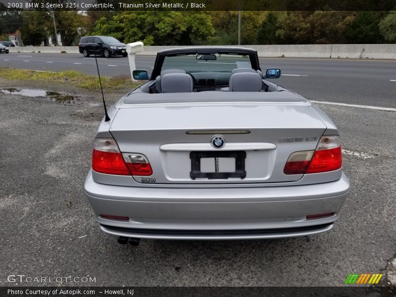 Titanium Silver Metallic / Black 2003 BMW 3 Series 325i Convertible
