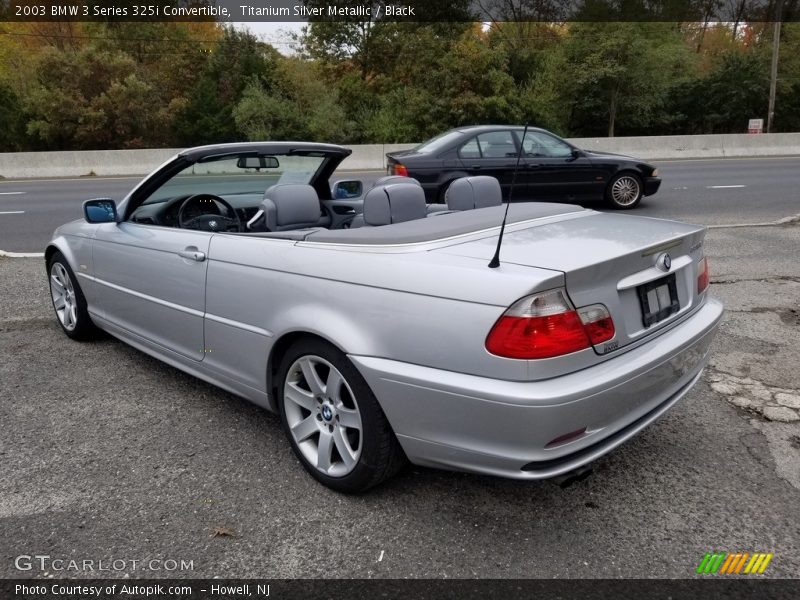 Titanium Silver Metallic / Black 2003 BMW 3 Series 325i Convertible