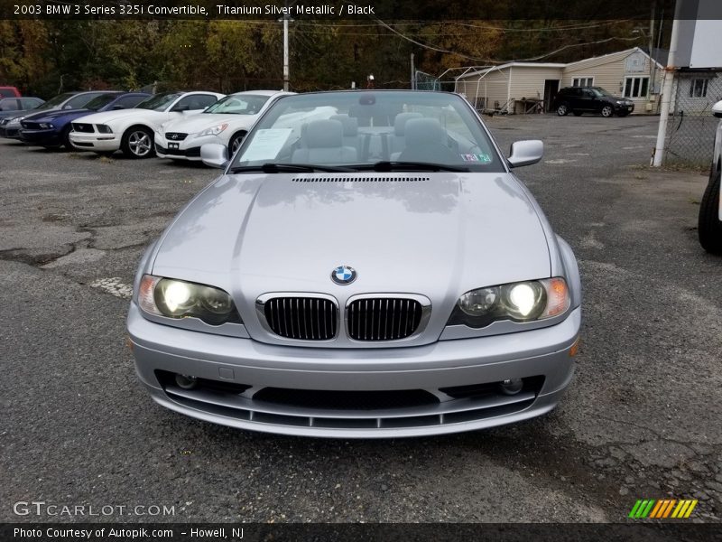 Titanium Silver Metallic / Black 2003 BMW 3 Series 325i Convertible