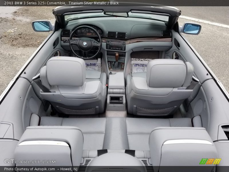 Titanium Silver Metallic / Black 2003 BMW 3 Series 325i Convertible