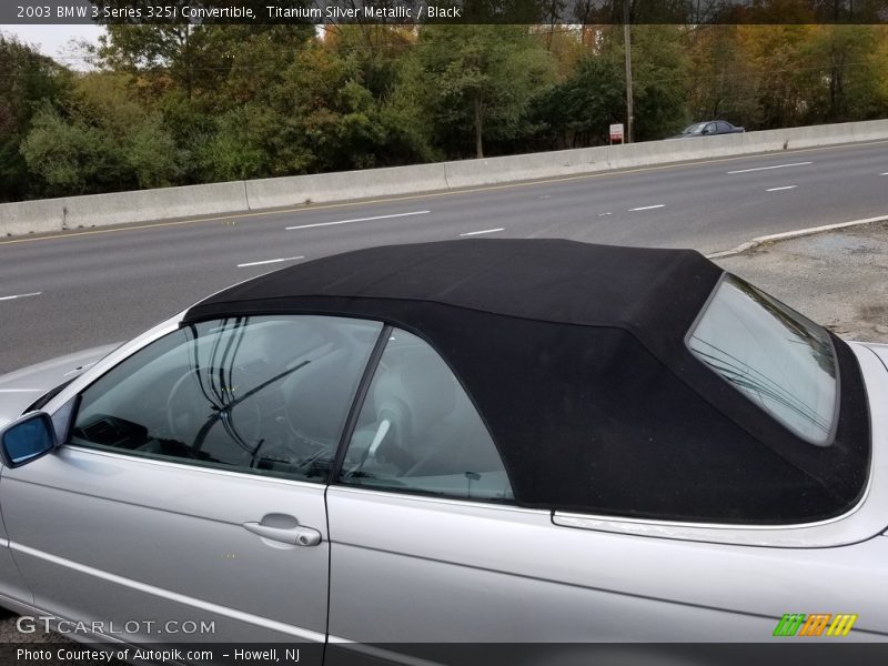 Titanium Silver Metallic / Black 2003 BMW 3 Series 325i Convertible