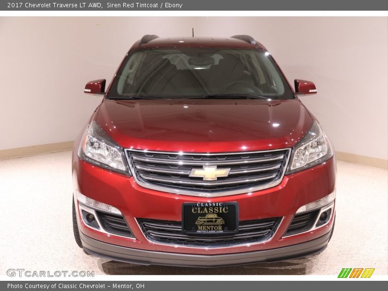 Siren Red Tintcoat / Ebony 2017 Chevrolet Traverse LT AWD