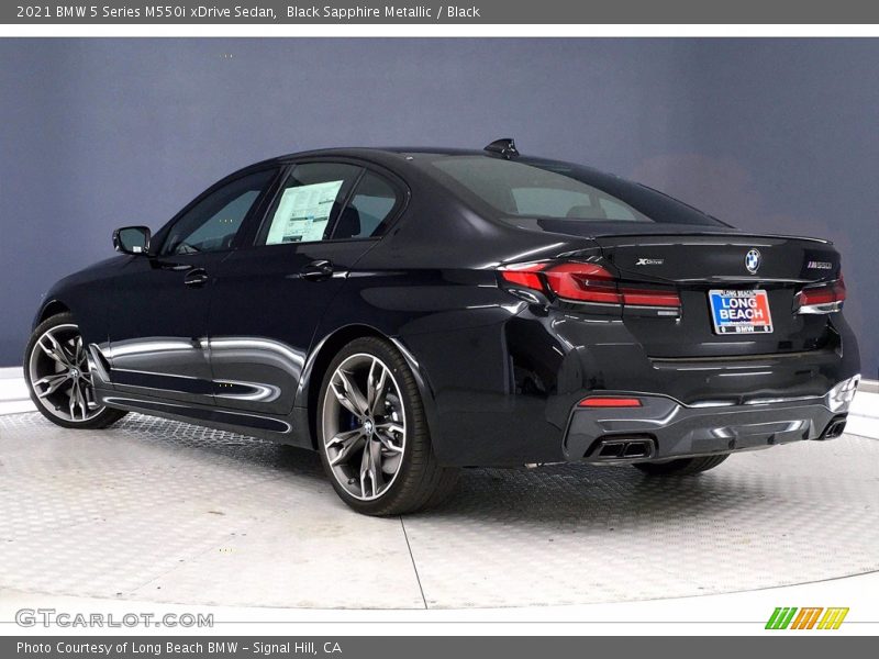 Black Sapphire Metallic / Black 2021 BMW 5 Series M550i xDrive Sedan