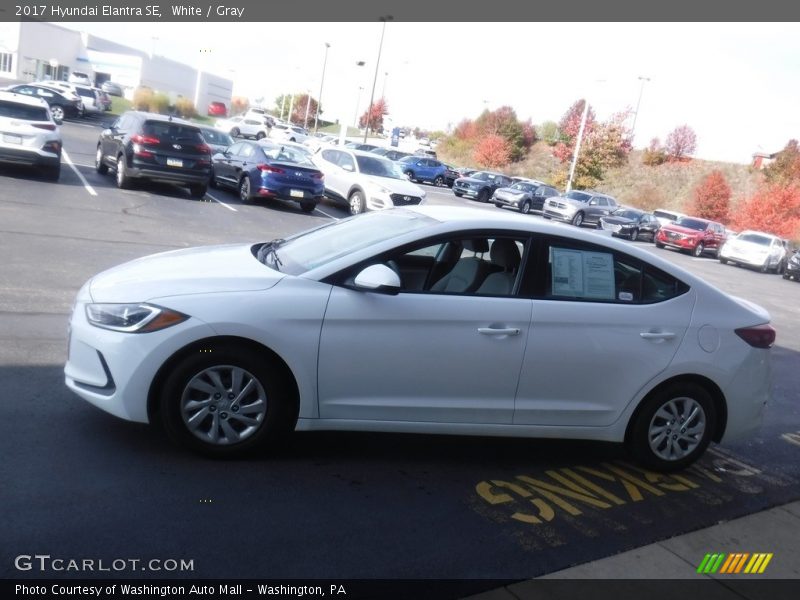 White / Gray 2017 Hyundai Elantra SE