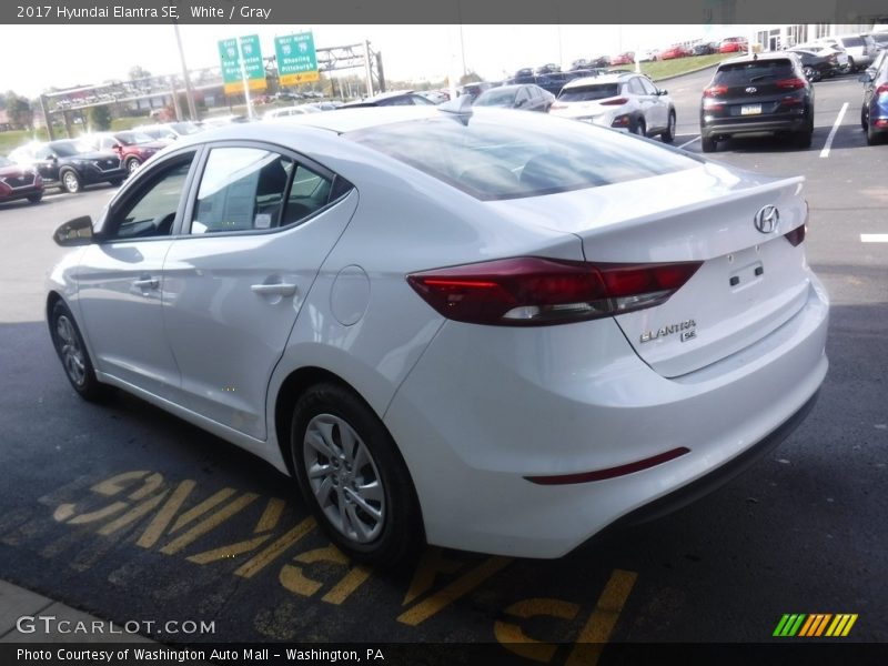 White / Gray 2017 Hyundai Elantra SE