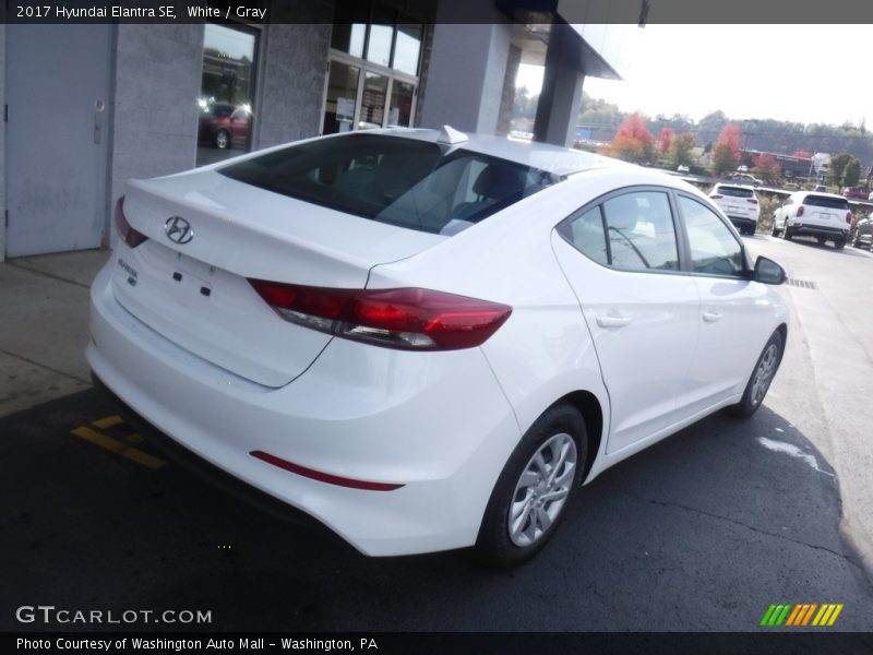 White / Gray 2017 Hyundai Elantra SE