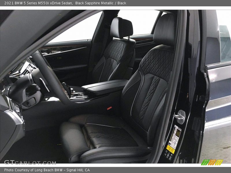 Front Seat of 2021 5 Series M550i xDrive Sedan