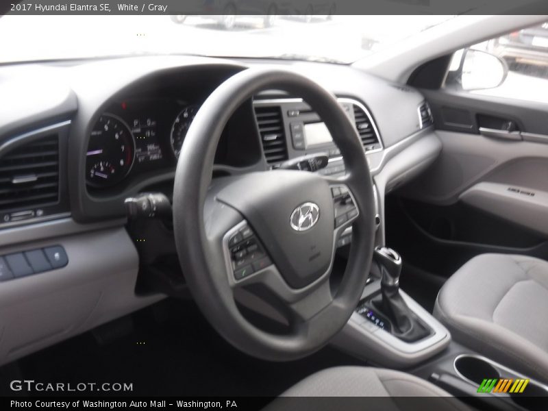 White / Gray 2017 Hyundai Elantra SE