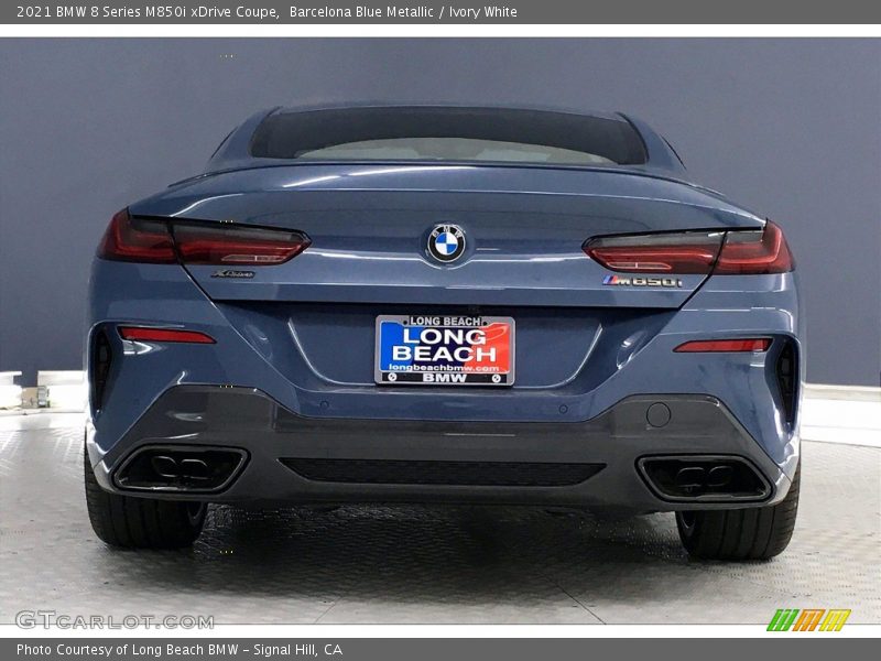Barcelona Blue Metallic / Ivory White 2021 BMW 8 Series M850i xDrive Coupe