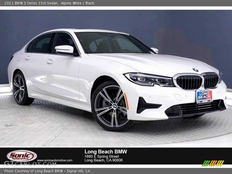 Alpine White / Black 2021 BMW 3 Series 330i Sedan