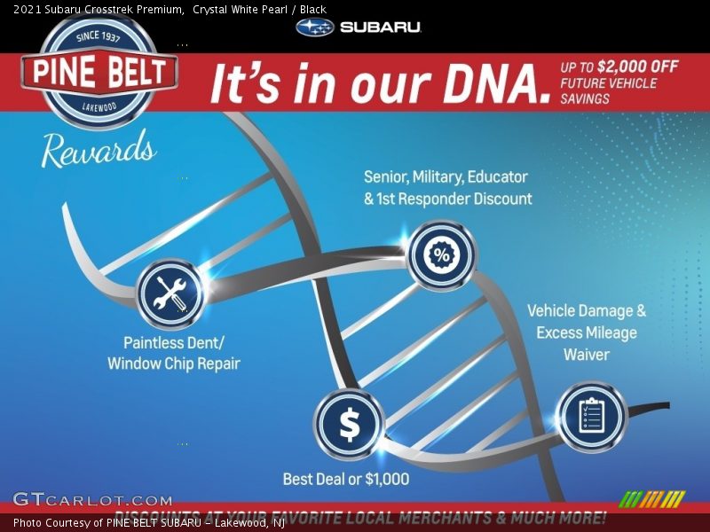 Crystal White Pearl / Black 2021 Subaru Crosstrek Premium