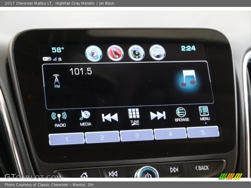 Nightfall Gray Metallic / Jet Black 2017 Chevrolet Malibu LT