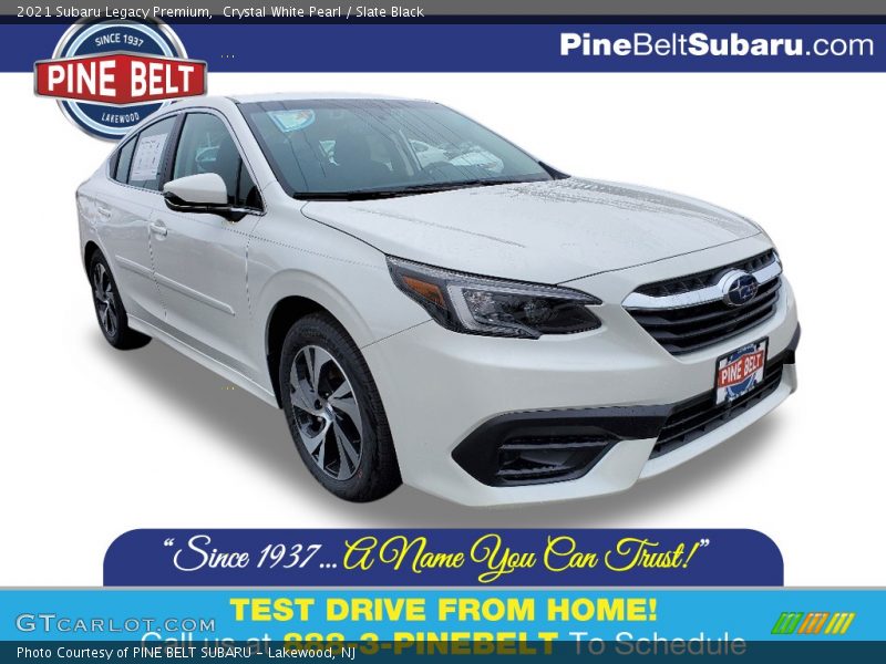 Crystal White Pearl / Slate Black 2021 Subaru Legacy Premium