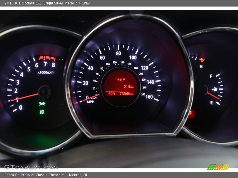 Bright Silver Metallic / Gray 2013 Kia Optima EX