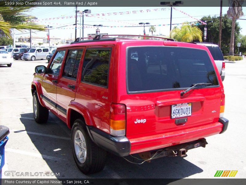 Flame Red / Agate 1999 Jeep Cherokee Sport 4x4