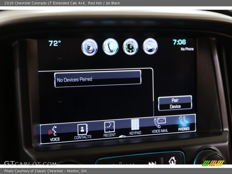 Controls of 2016 Colorado LT Extended Cab 4x4