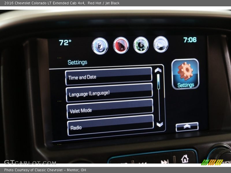Controls of 2016 Colorado LT Extended Cab 4x4