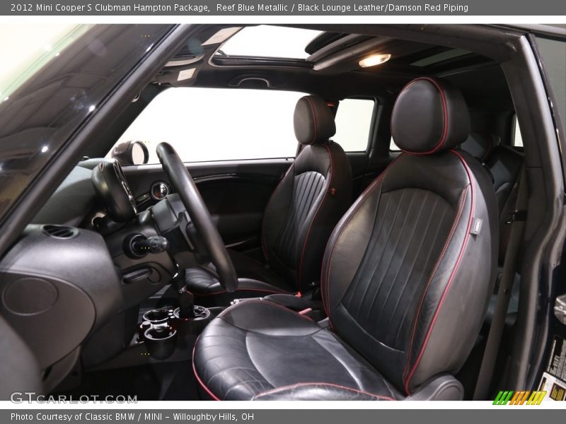 Reef Blue Metallic / Black Lounge Leather/Damson Red Piping 2012 Mini Cooper S Clubman Hampton Package
