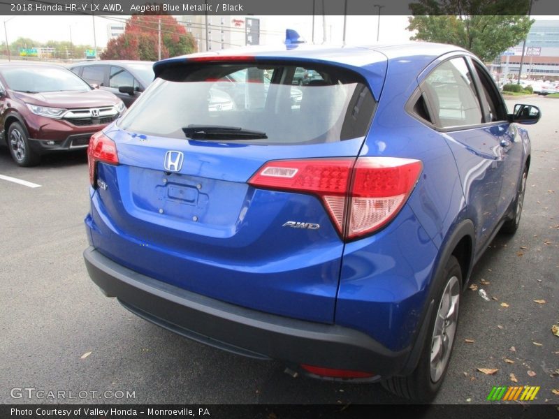 Aegean Blue Metallic / Black 2018 Honda HR-V LX AWD