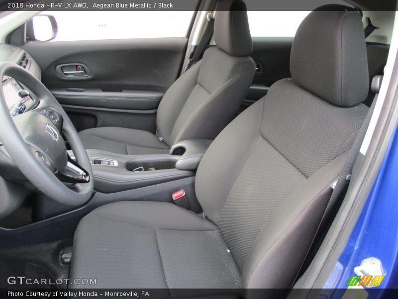 Aegean Blue Metallic / Black 2018 Honda HR-V LX AWD