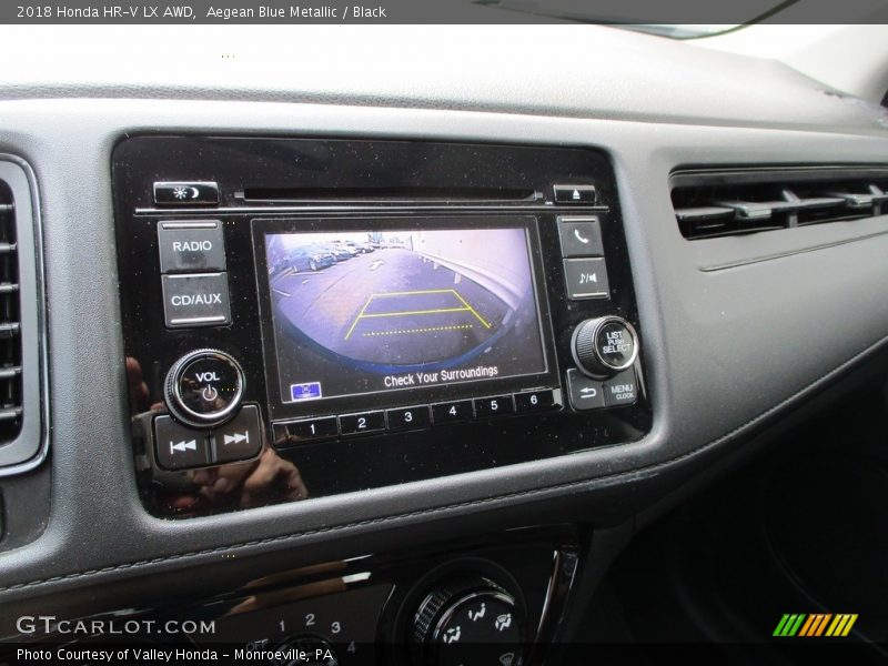 Aegean Blue Metallic / Black 2018 Honda HR-V LX AWD